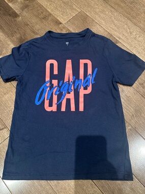 🎉BUNDLE 10 for $30🎉GAP Navy Short-Sleeve Tee with Red Logo and Blue Script